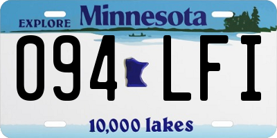 MN license plate 094LFI