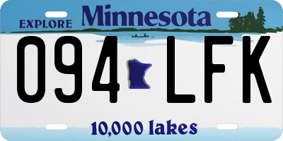 MN license plate 094LFK