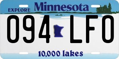 MN license plate 094LFO