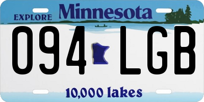 MN license plate 094LGB