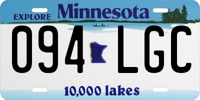 MN license plate 094LGC
