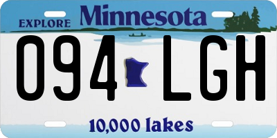 MN license plate 094LGH