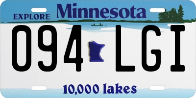 MN license plate 094LGI