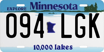 MN license plate 094LGK