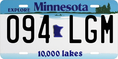 MN license plate 094LGM