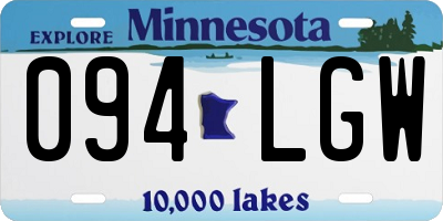 MN license plate 094LGW
