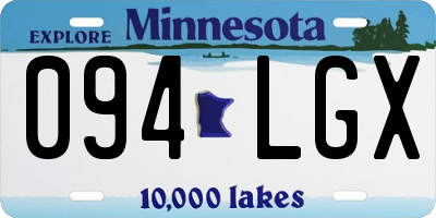 MN license plate 094LGX