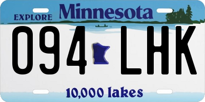 MN license plate 094LHK