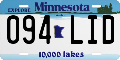 MN license plate 094LID