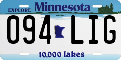 MN license plate 094LIG