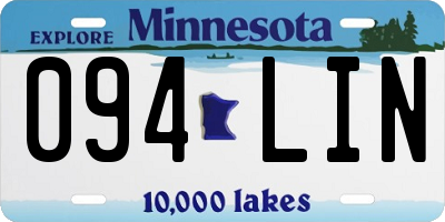 MN license plate 094LIN