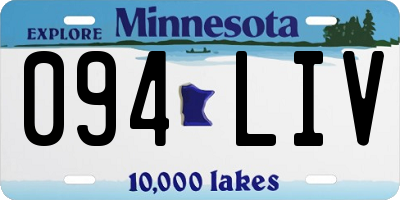 MN license plate 094LIV
