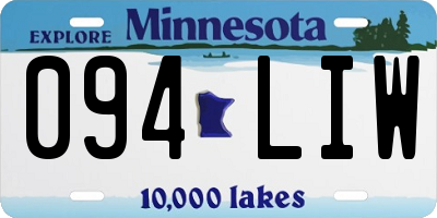 MN license plate 094LIW