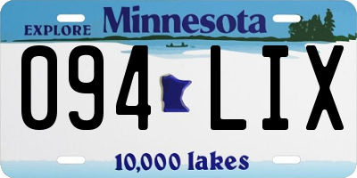 MN license plate 094LIX