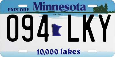 MN license plate 094LKY