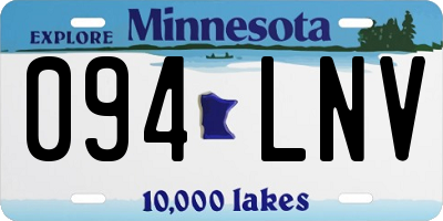 MN license plate 094LNV