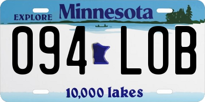 MN license plate 094LOB