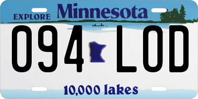 MN license plate 094LOD