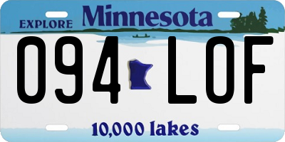 MN license plate 094LOF