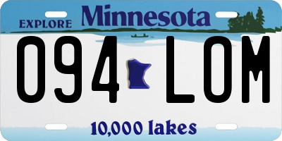MN license plate 094LOM
