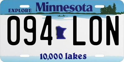 MN license plate 094LON