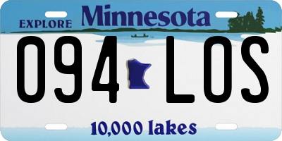 MN license plate 094LOS