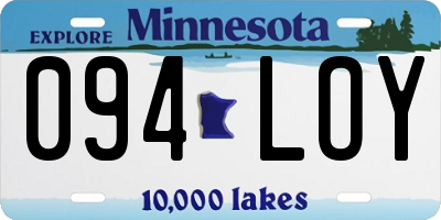 MN license plate 094LOY