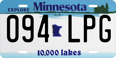 MN license plate 094LPG