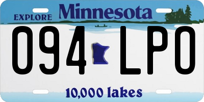 MN license plate 094LPO
