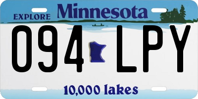 MN license plate 094LPY