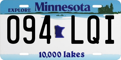 MN license plate 094LQI