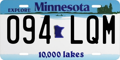 MN license plate 094LQM