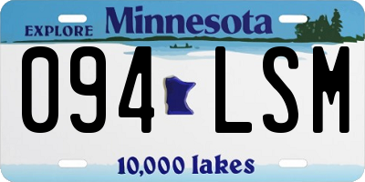 MN license plate 094LSM