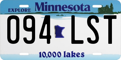 MN license plate 094LST