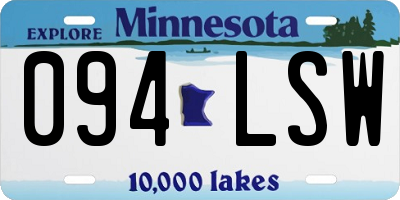 MN license plate 094LSW