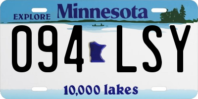 MN license plate 094LSY