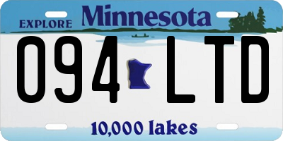 MN license plate 094LTD