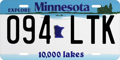 MN license plate 094LTK