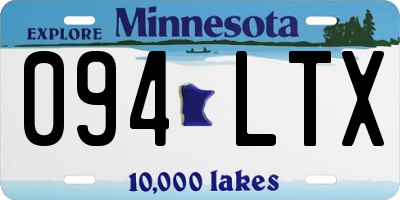 MN license plate 094LTX