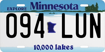 MN license plate 094LUN