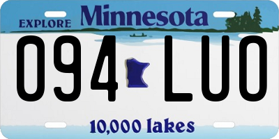 MN license plate 094LUO