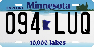 MN license plate 094LUQ
