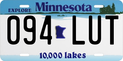 MN license plate 094LUT