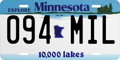 MN license plate 094MIL
