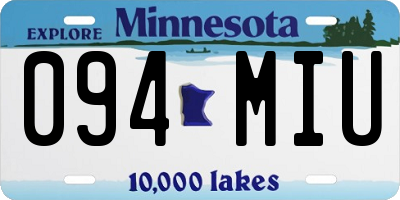 MN license plate 094MIU