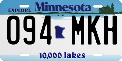MN license plate 094MKH