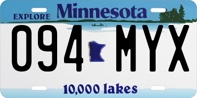 MN license plate 094MYX
