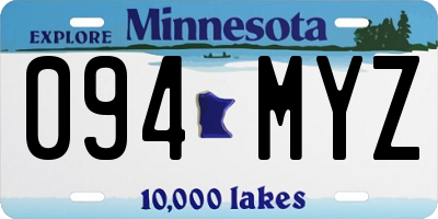 MN license plate 094MYZ