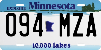 MN license plate 094MZA