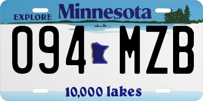 MN license plate 094MZB